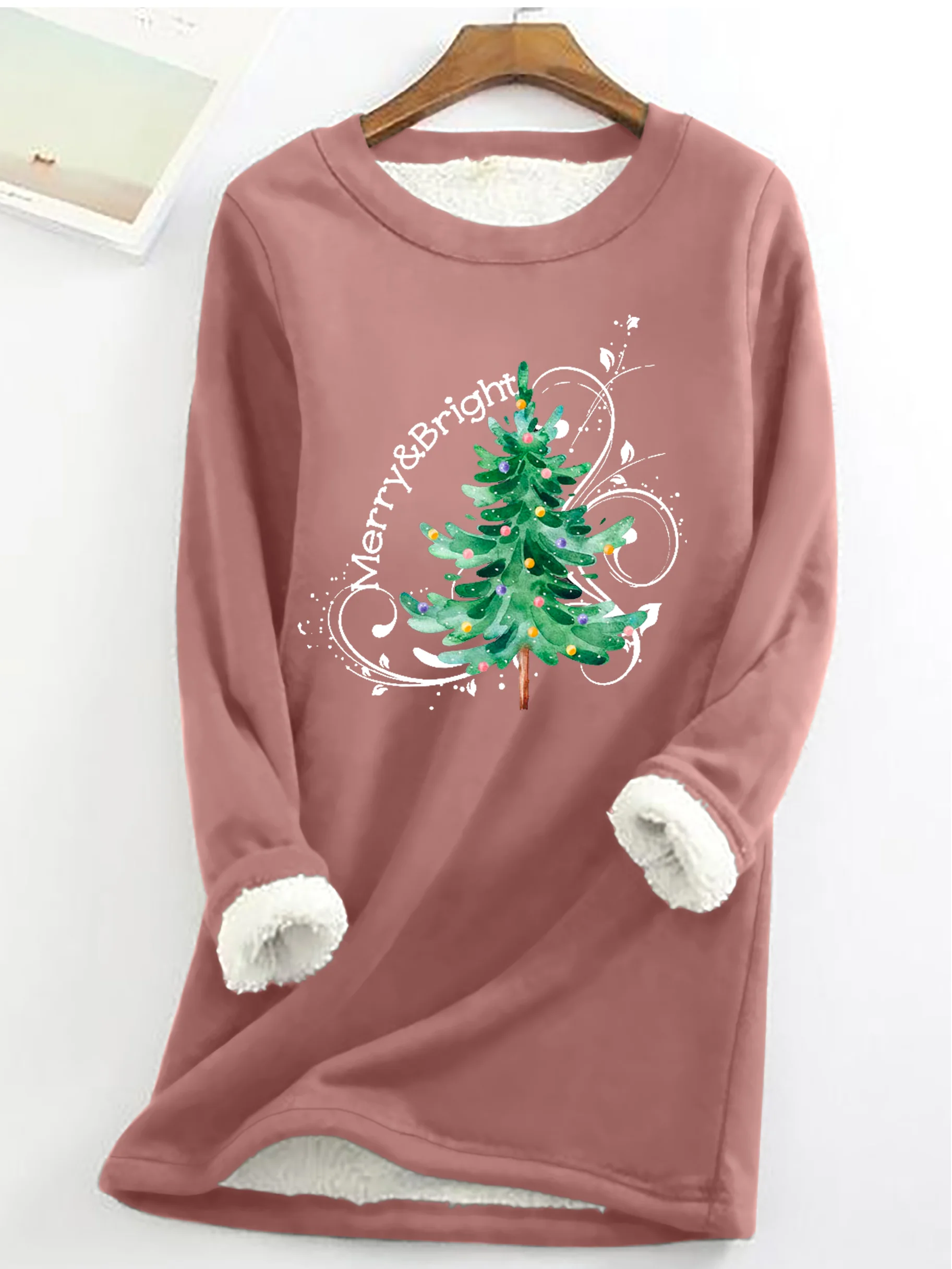 Casual Crew Neck Christmas Sweatshirt