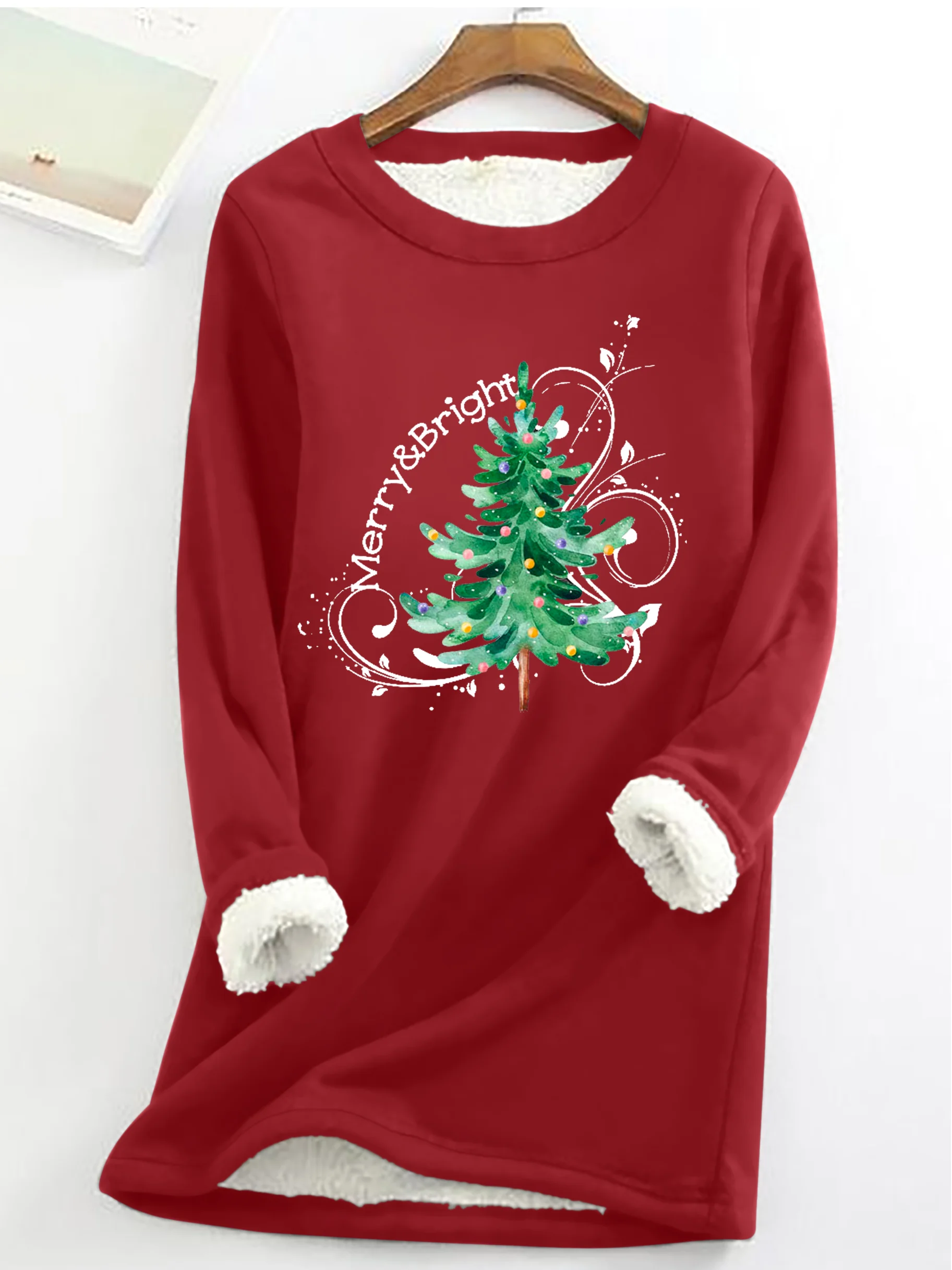 Casual Crew Neck Christmas Sweatshirt