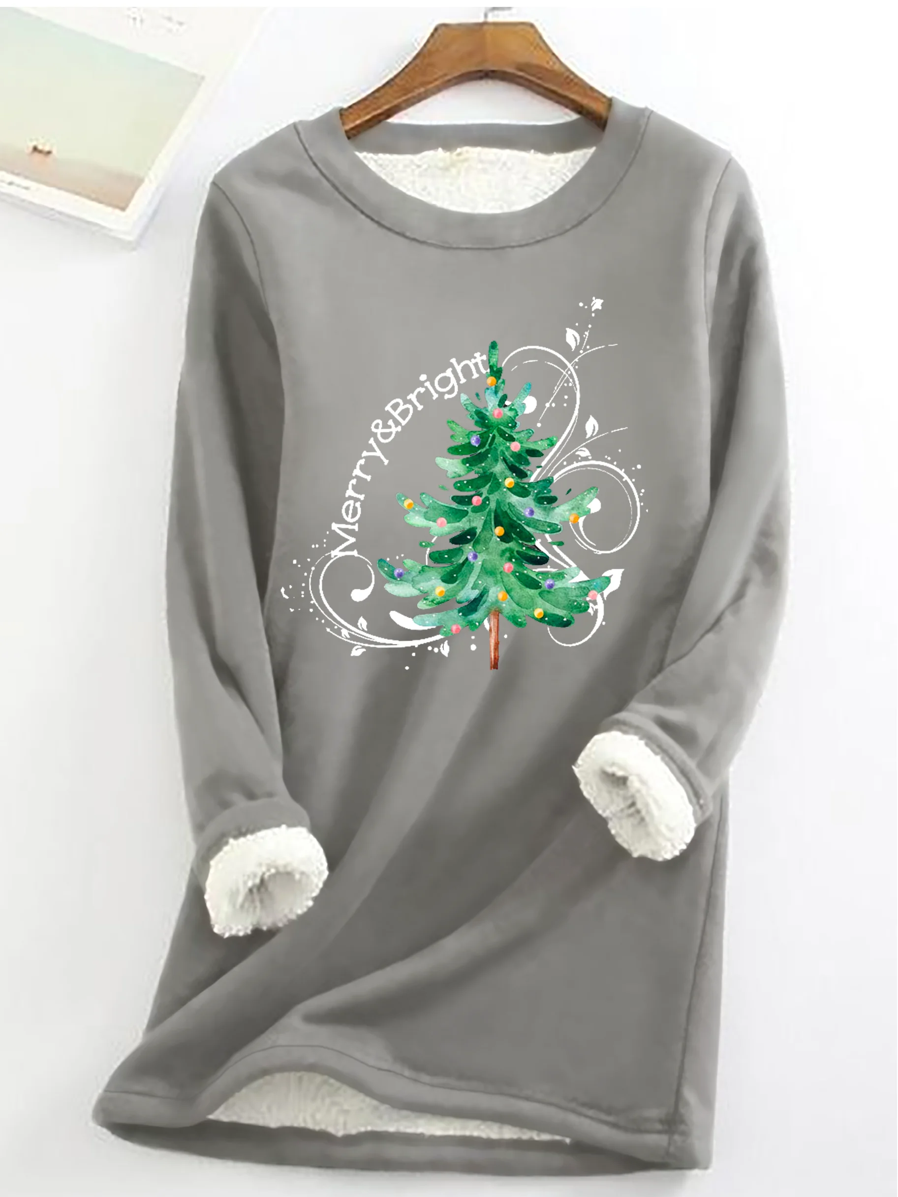 Casual Crew Neck Christmas Sweatshirt