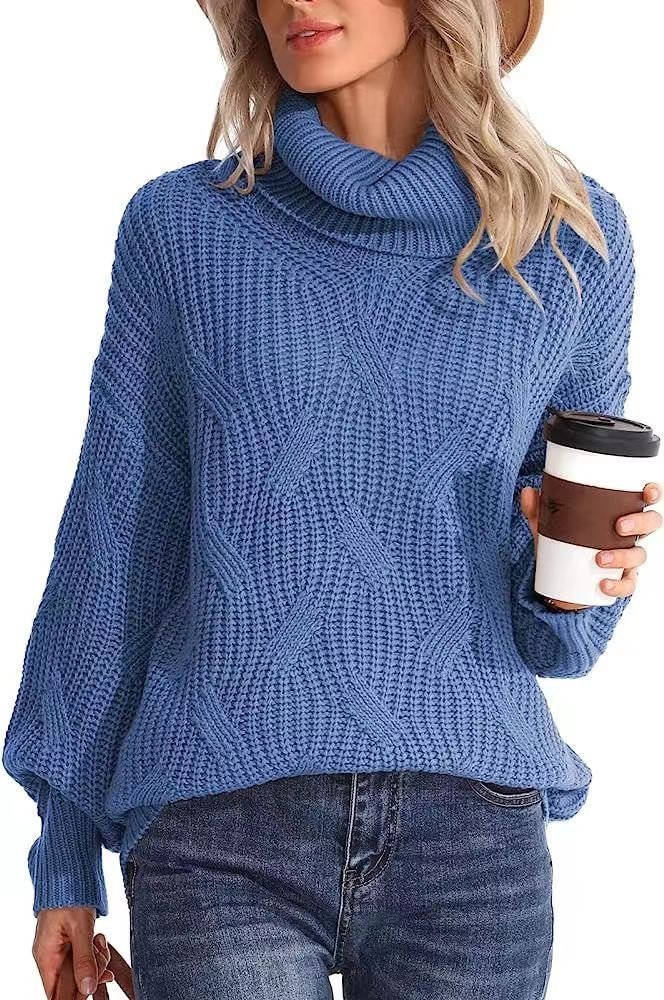 Women Wool/Knitting Striped Long Sleeve Comfy Casual Sweater