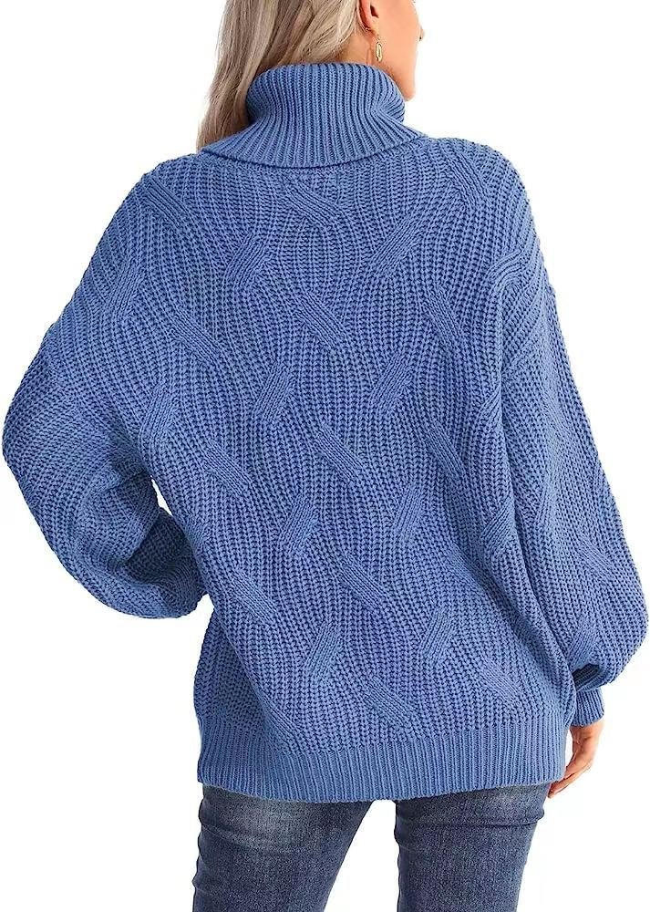 Women Wool/Knitting Striped Long Sleeve Comfy Casual Sweater