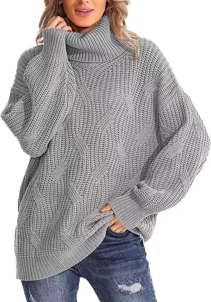 Women Wool/Knitting Striped Long Sleeve Comfy Casual Sweater