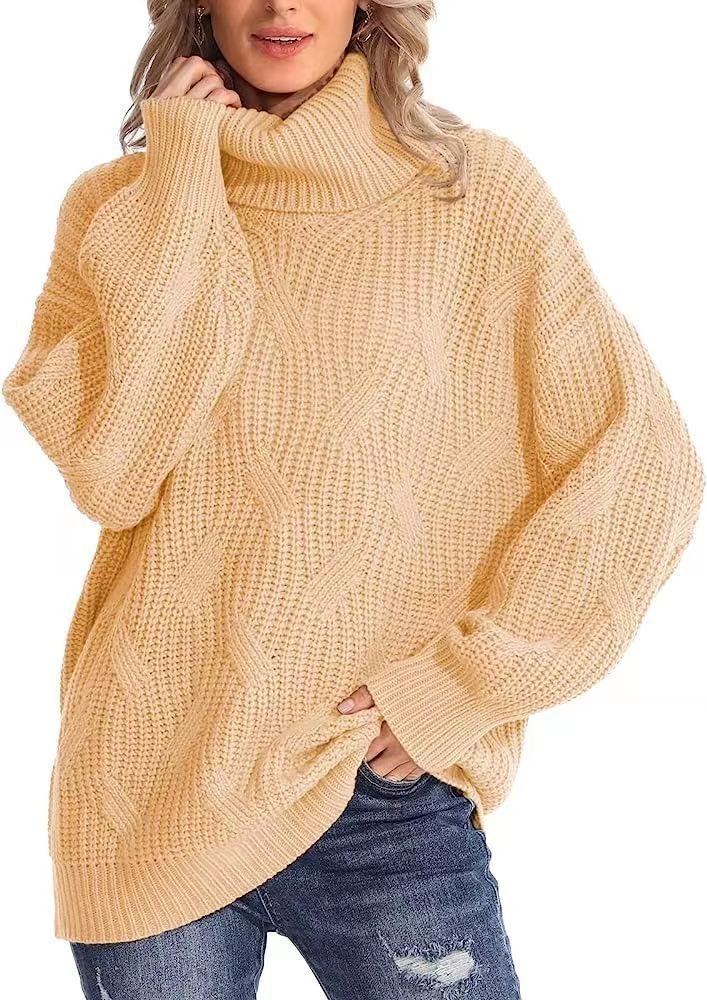 Women Wool/Knitting Striped Long Sleeve Comfy Casual Sweater