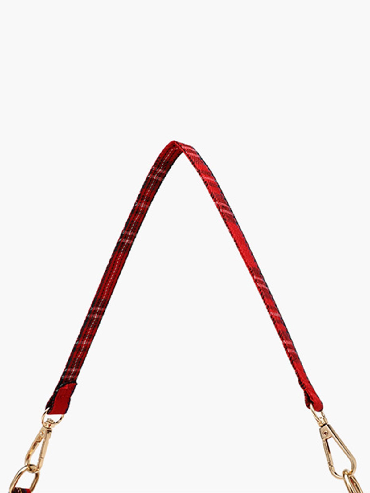 Christmas Red Plaid Casual Canvas Underarm Baguette Bag