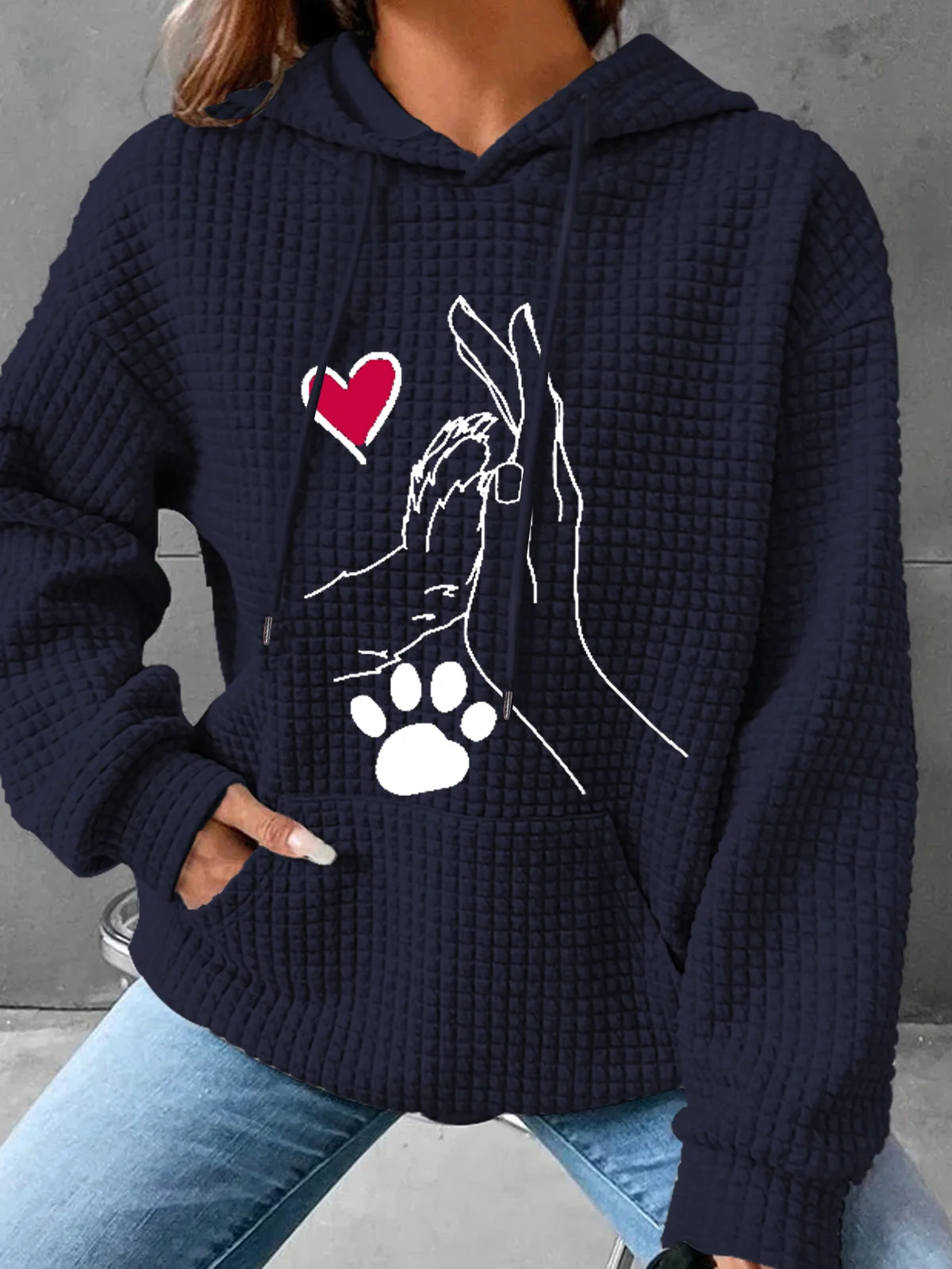 Women Casual Hoodie Pet Dog Hoodie