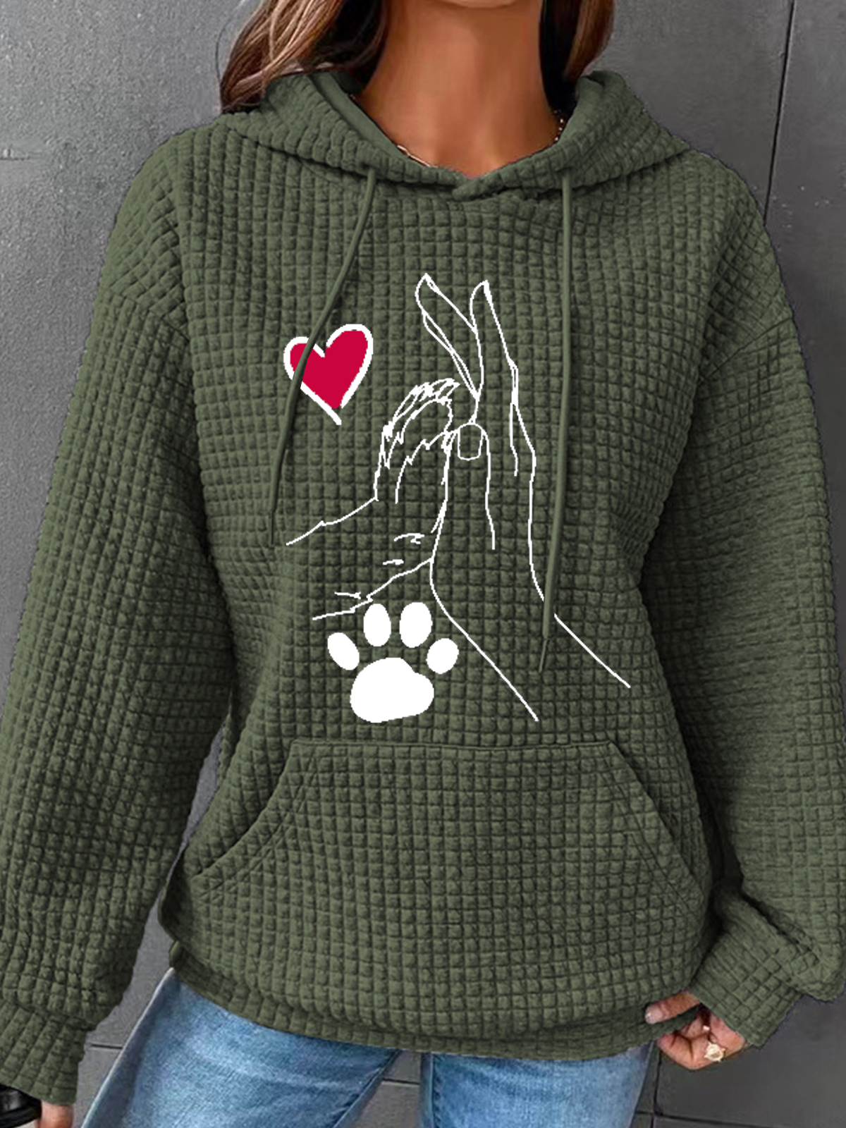 Women Casual Hoodie Pet Dog Hoodie