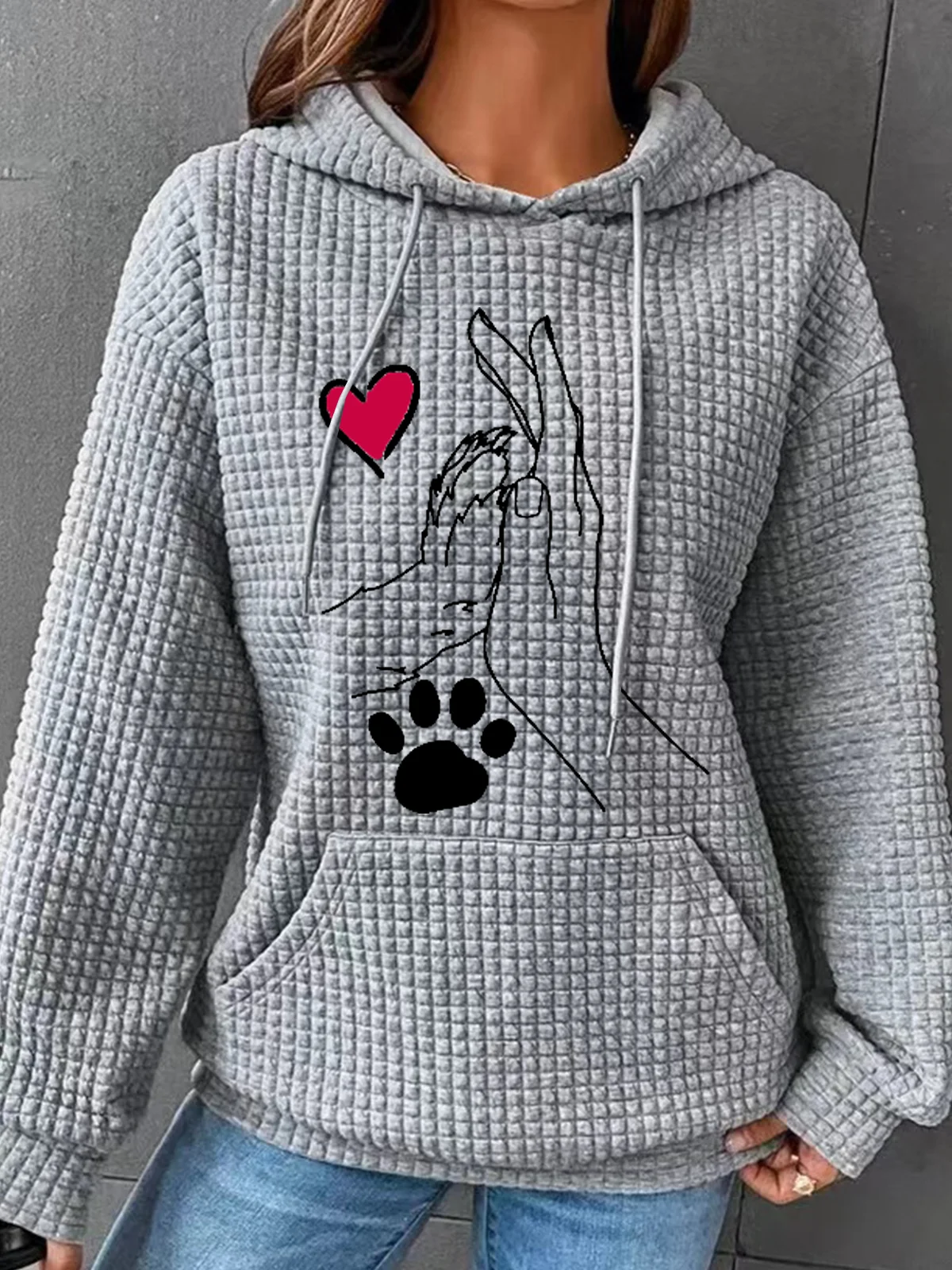 Women Casual Hoodie Pet Dog Hoodie