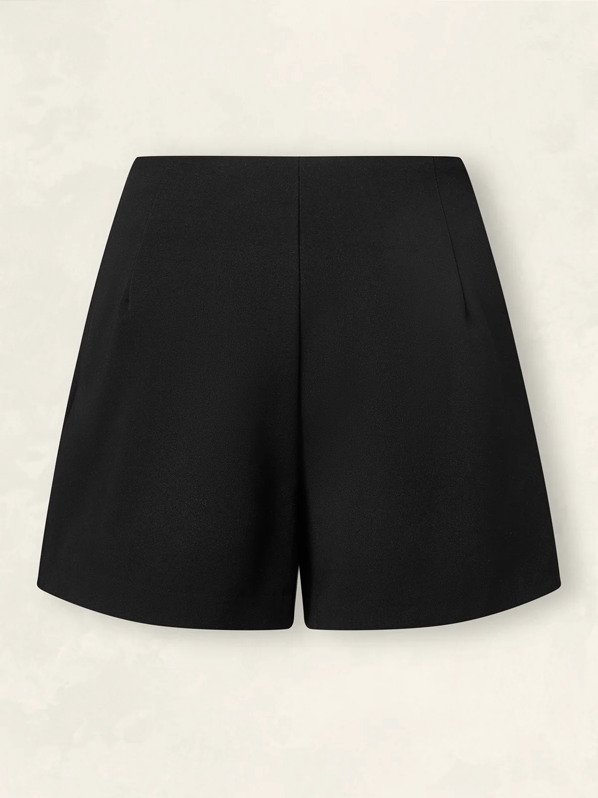 Women Casual Plain Natural Zipper Culottes Shorts