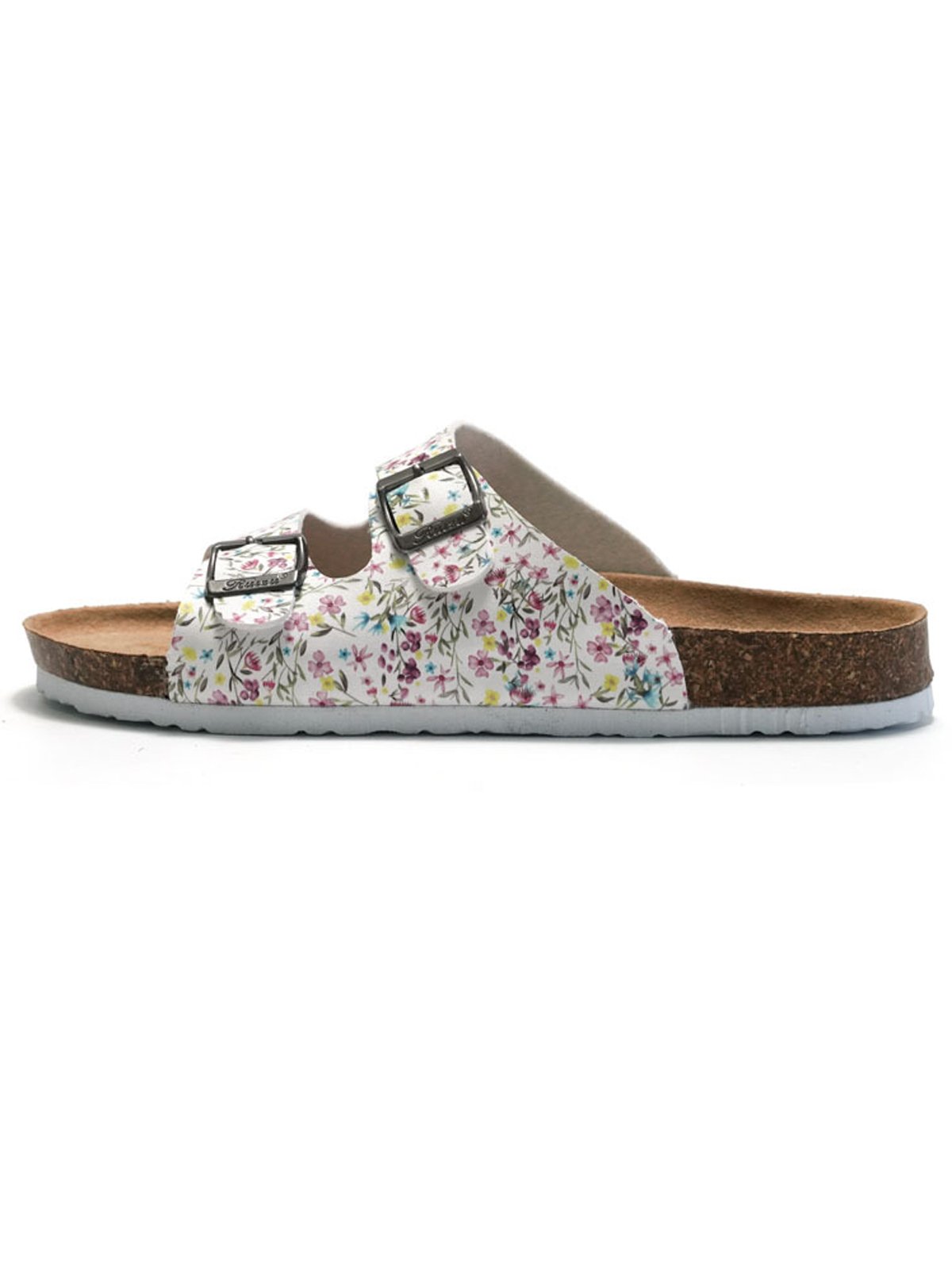 Casual Floral Slip On Flat Heel Slide Sandals