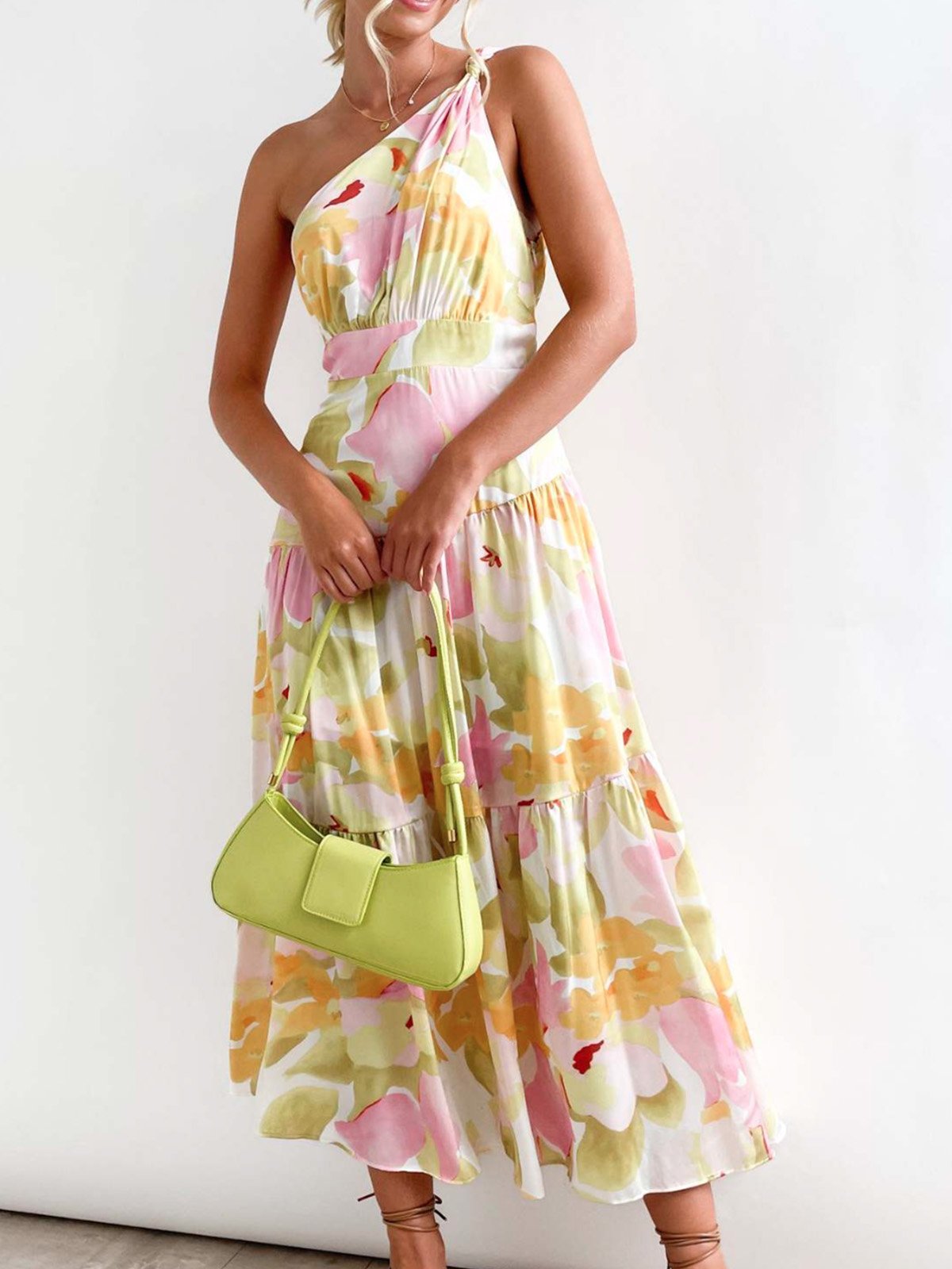 Women Floral Sleeveless Comfy Casual Maxi Dress