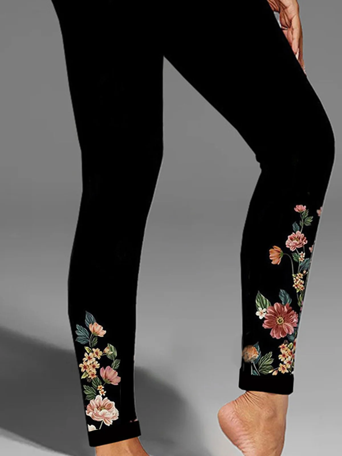 Casual Floral Long Leggings