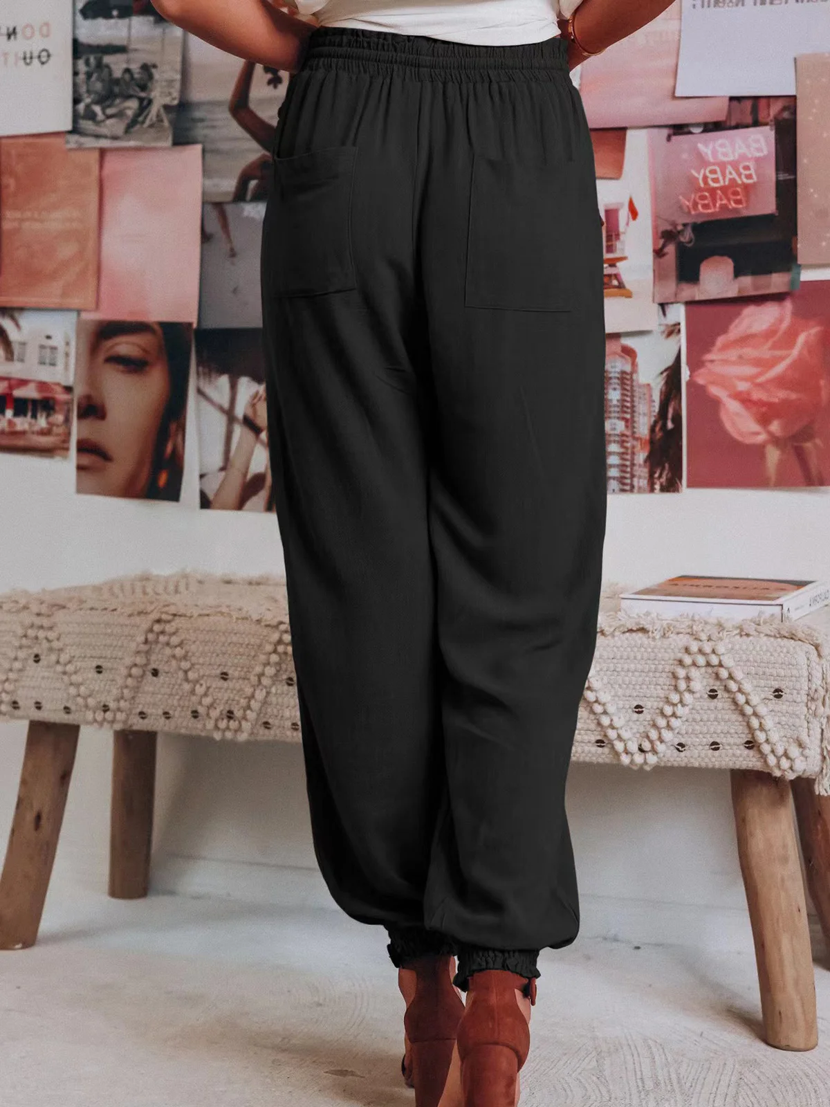 Women Casual Plain Long Pants