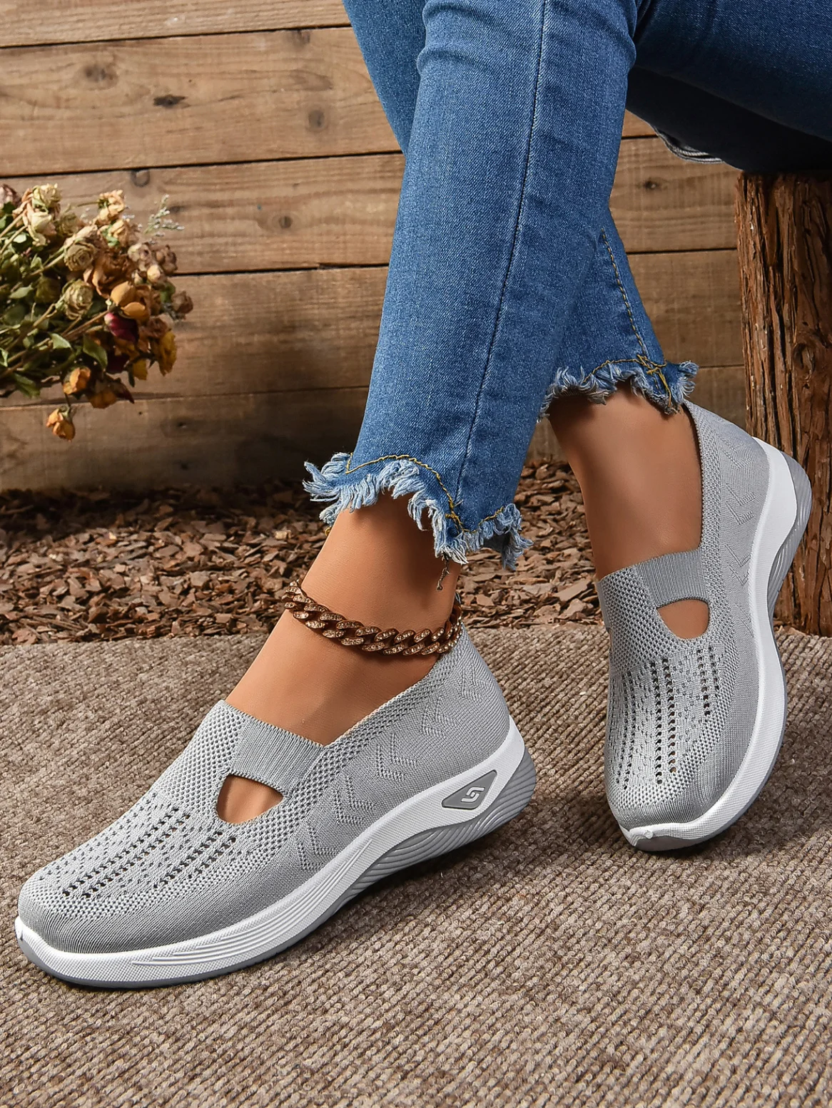 Casual Plain Slip On Flat Heel Shallow Shoes