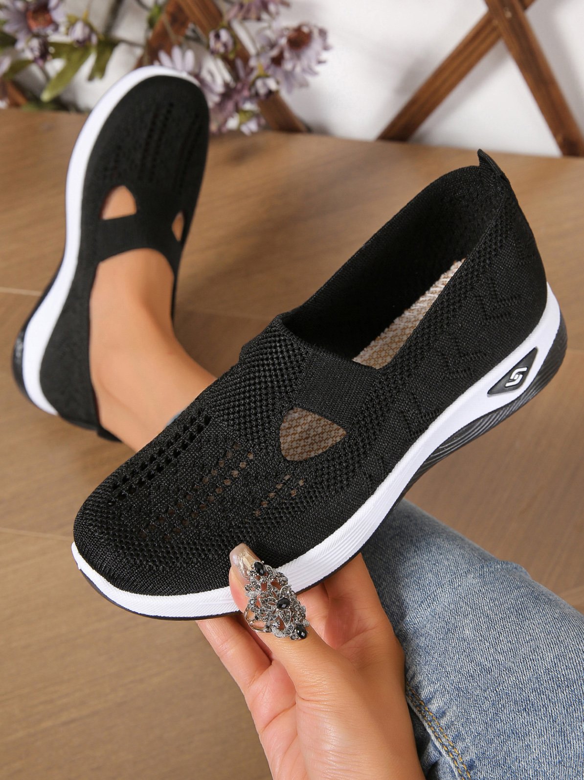 Casual Plain Slip On Flat Heel Shallow Shoes