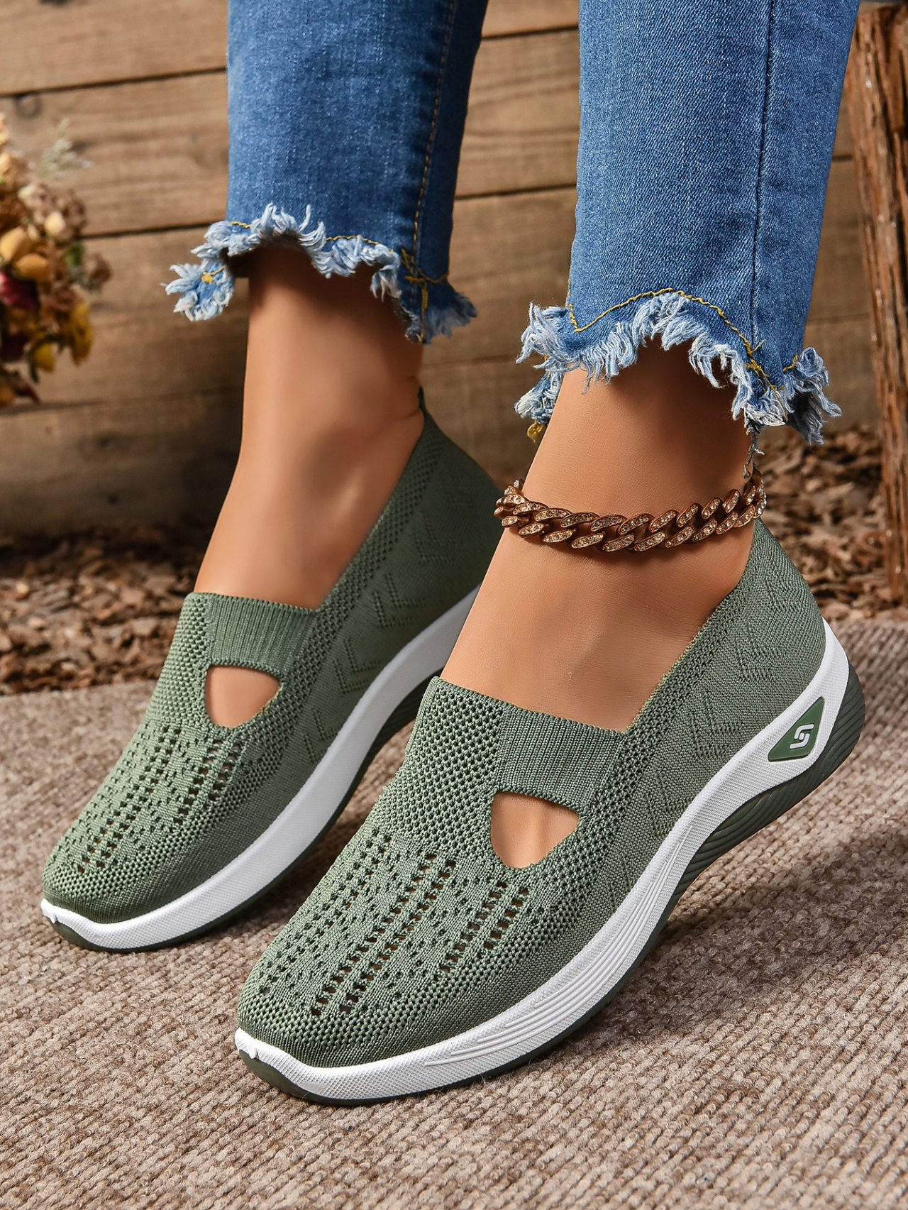 Casual Plain Slip On Flat Heel Shallow Shoes