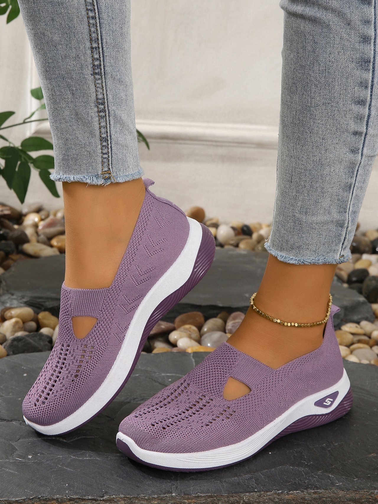 Casual Plain Slip On Flat Heel Shallow Shoes