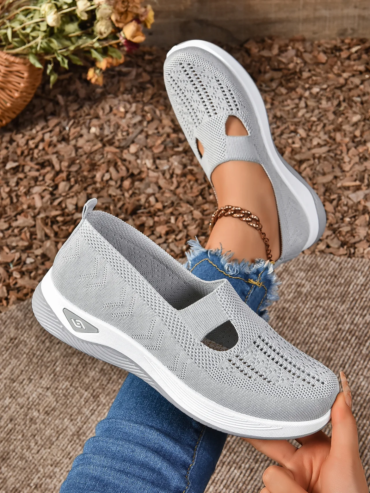 Casual Plain Slip On Flat Heel Shallow Shoes