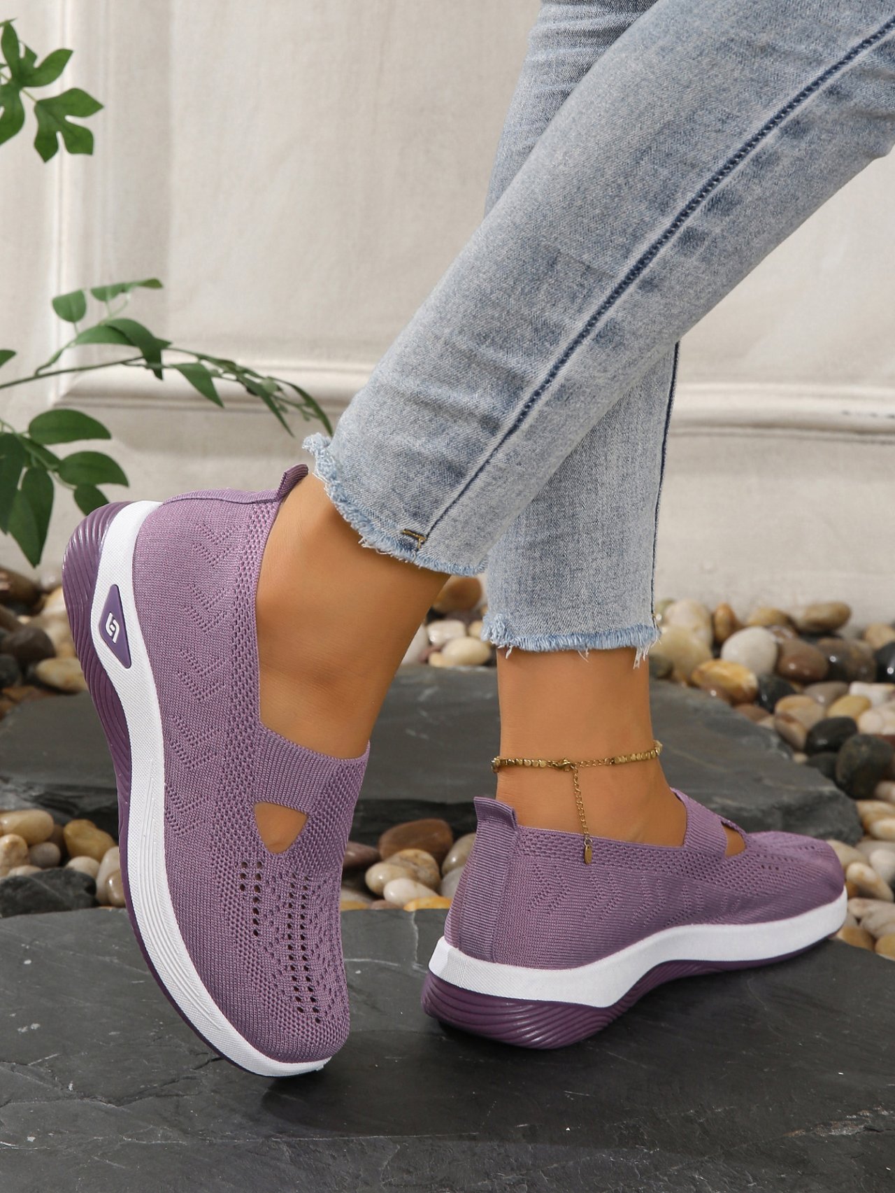 Casual Plain Slip On Flat Heel Shallow Shoes