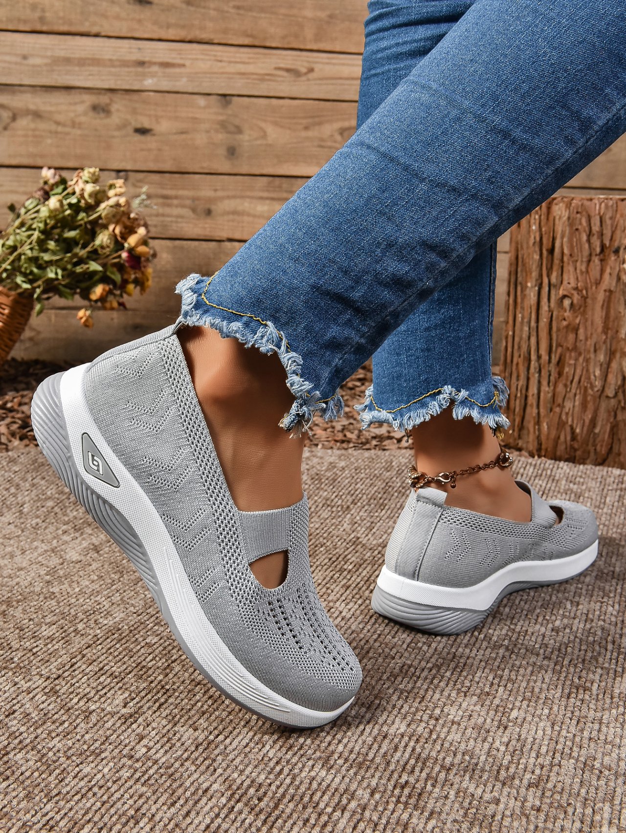 Casual Plain Slip On Flat Heel Shallow Shoes