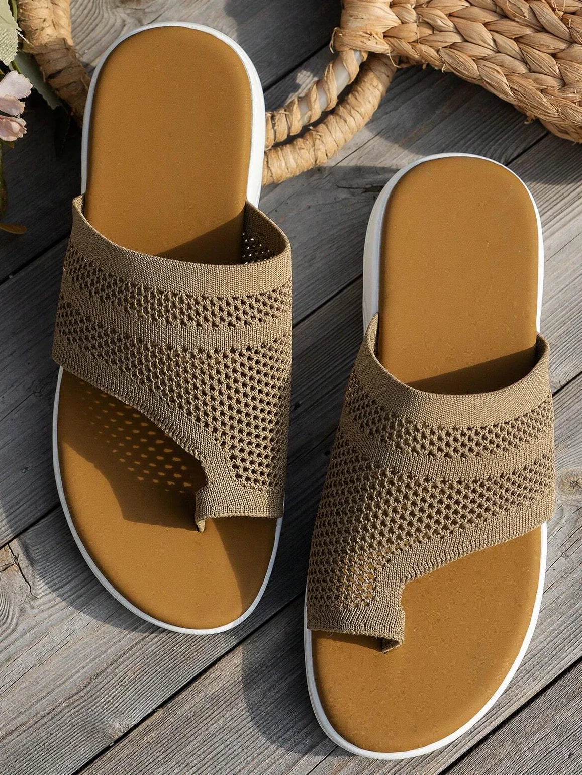 Casual Plain Slip On Flat Heel Slide Sandals