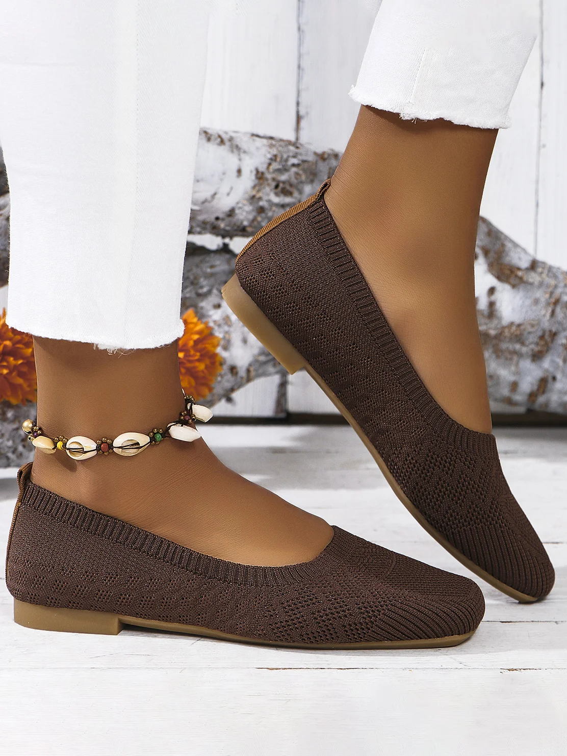 Casual Plain Slip On Flat Heel Shallow Shoes