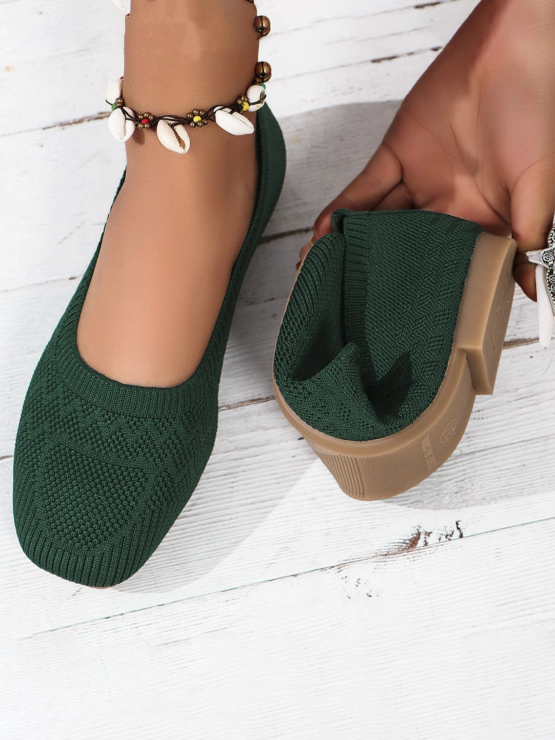 Casual Plain Slip On Flat Heel Shallow Shoes