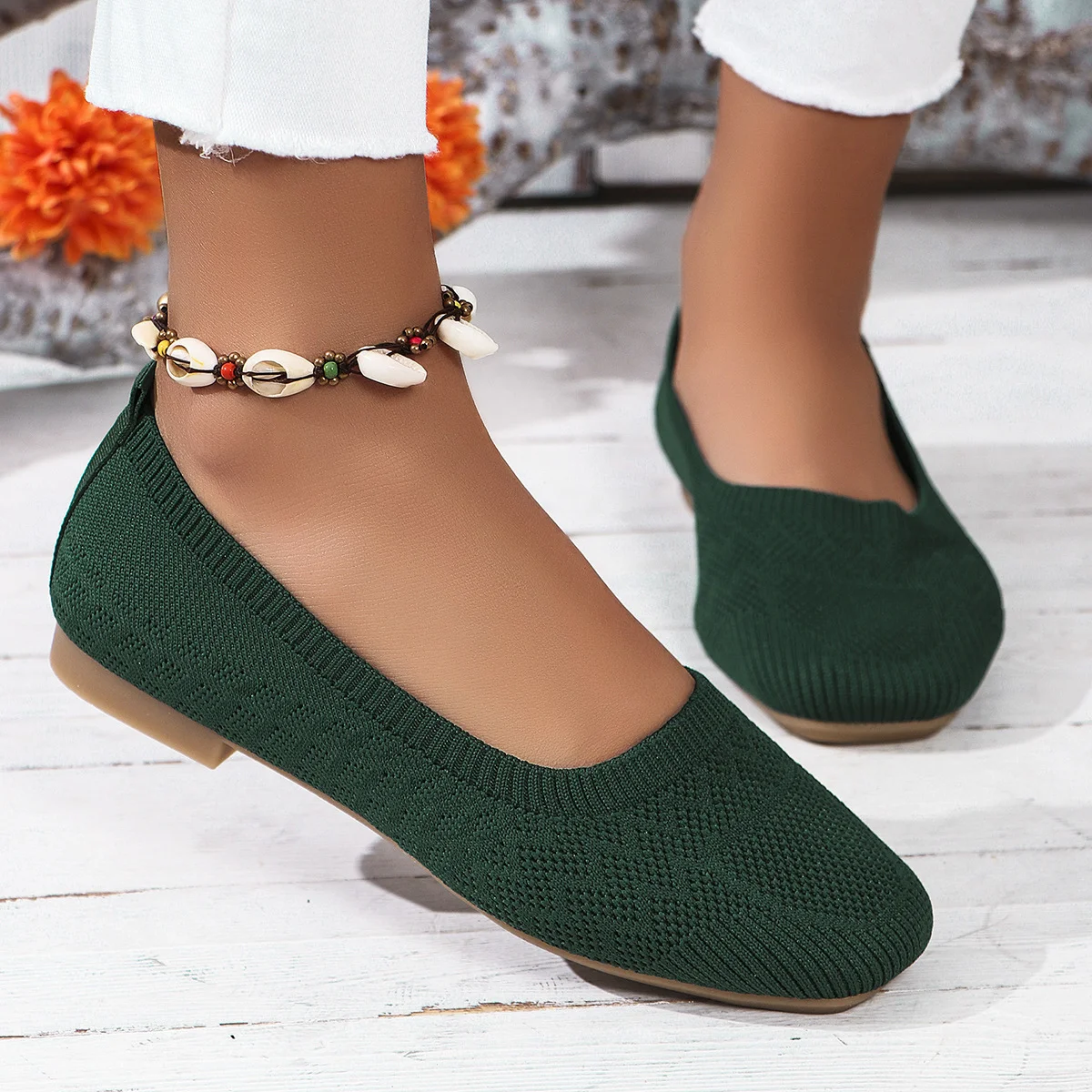Casual Plain Slip On Flat Heel Shallow Shoes