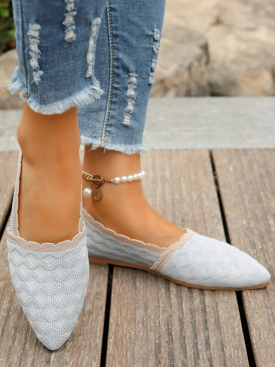 Casual Plain Slip On Flat Heel Shallow Shoes