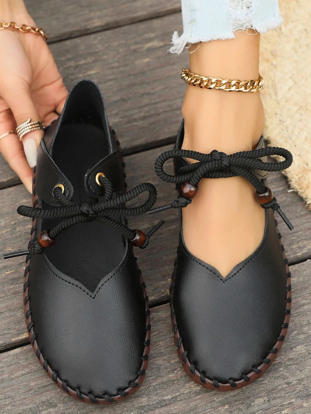 Casual Plain Slip On Flat Heel Shallow Shoes