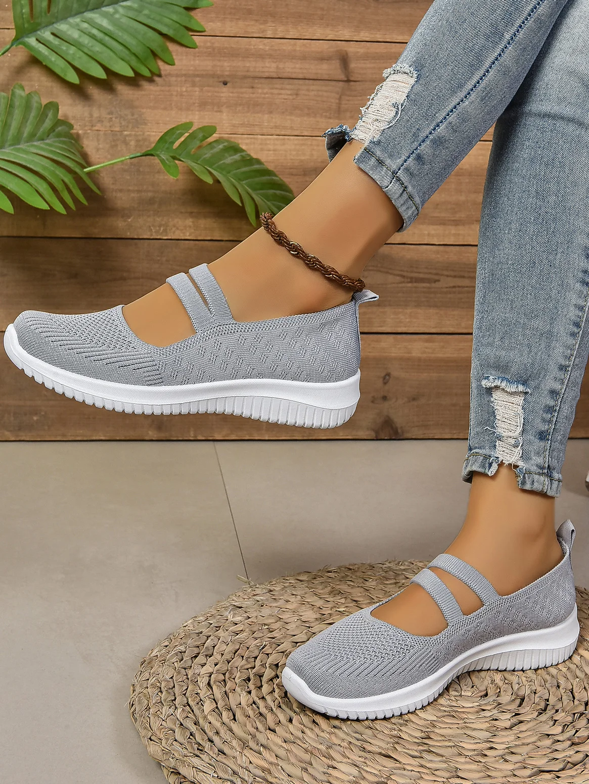 Casual Plain Slip On Flat Heel Shallow Shoes