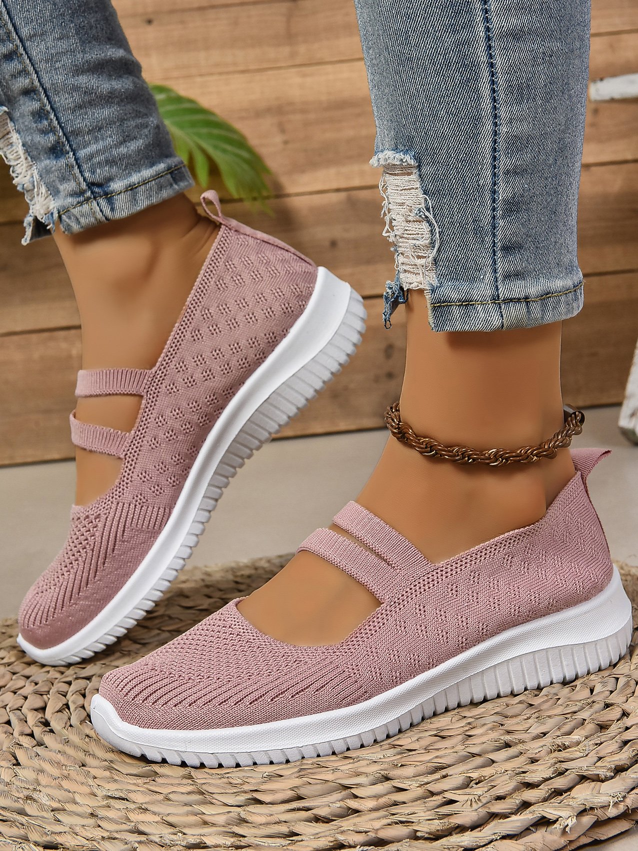 Casual Plain Slip On Flat Heel Shallow Shoes