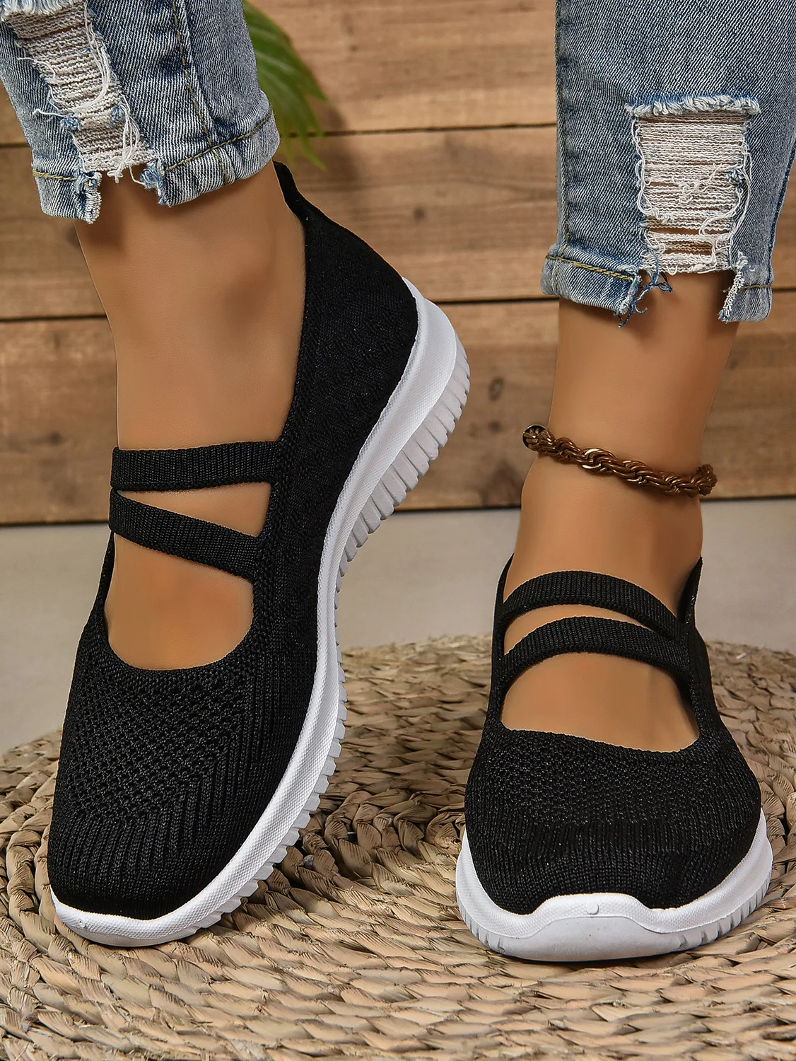 Casual Plain Slip On Flat Heel Shallow Shoes