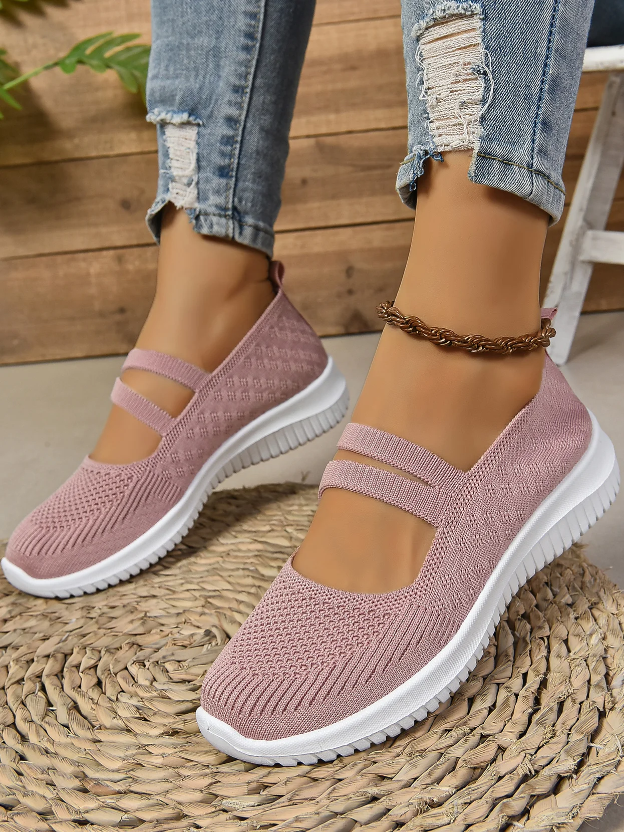 Casual Plain Slip On Flat Heel Shallow Shoes