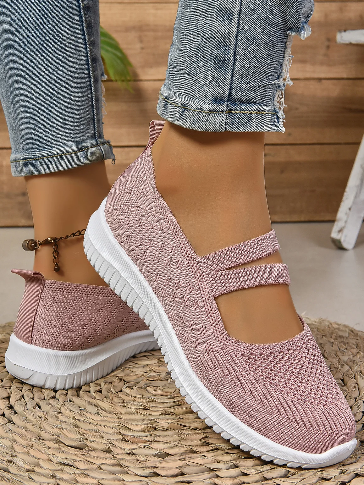 Casual Plain Slip On Flat Heel Shallow Shoes