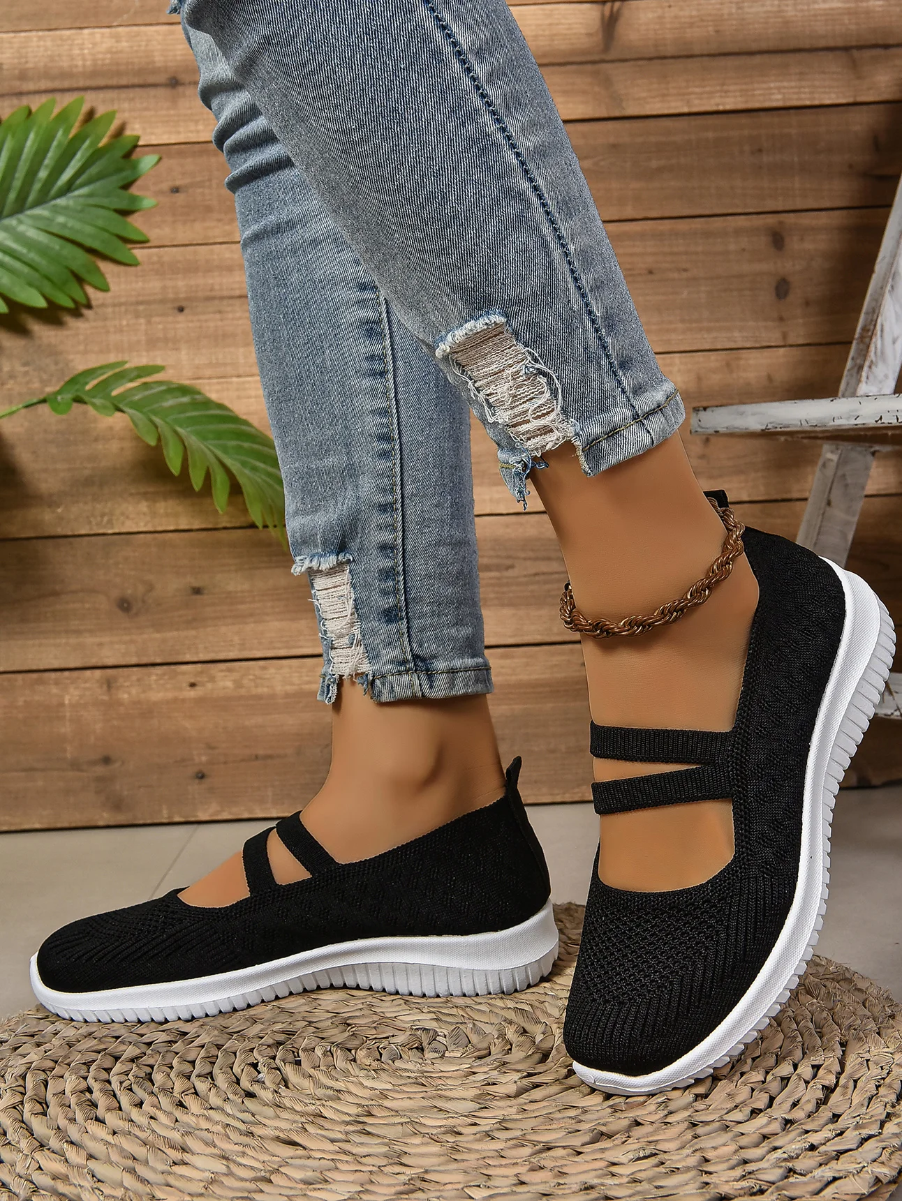 Casual Plain Slip On Flat Heel Shallow Shoes