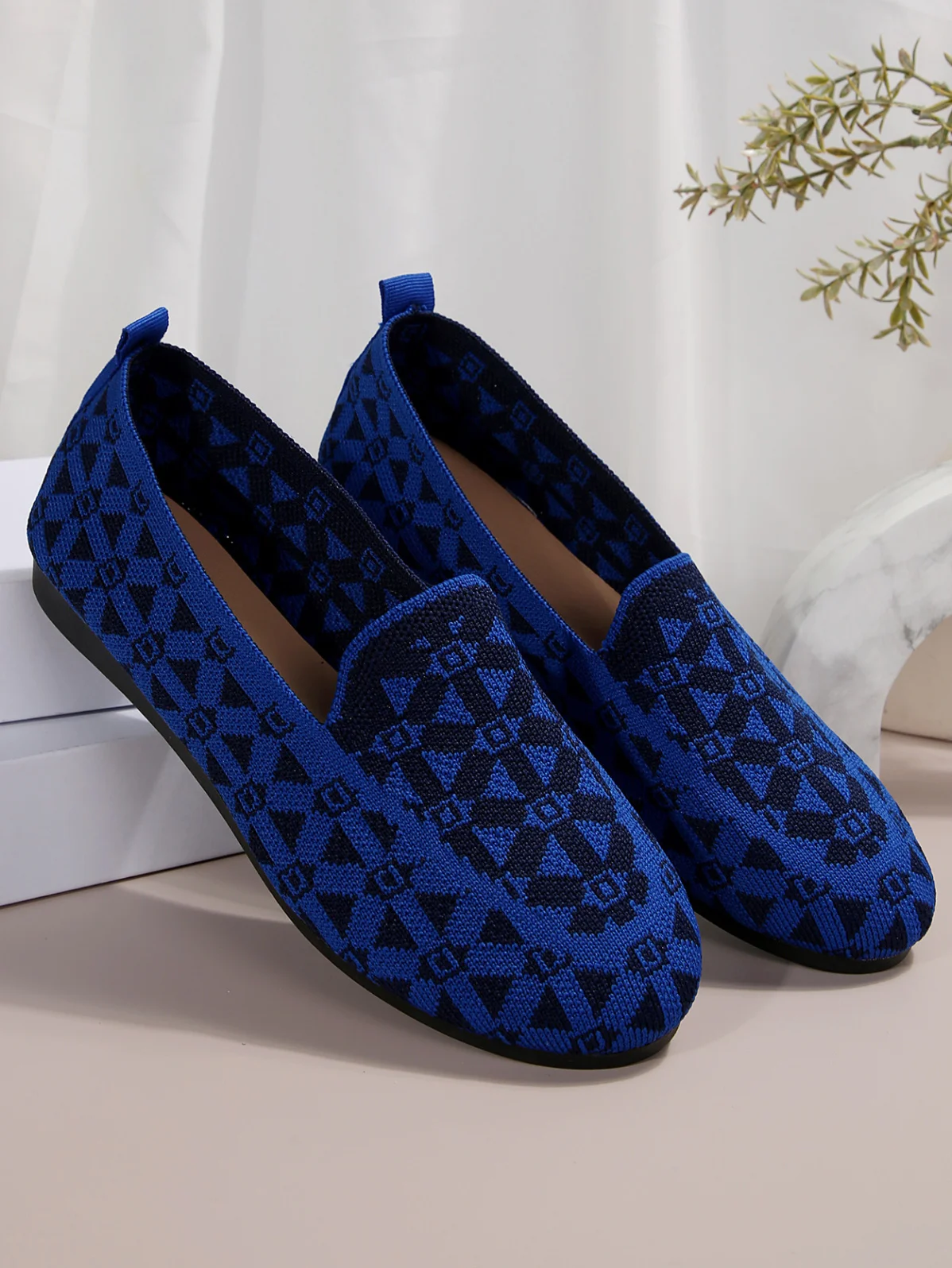 Casual Ethnic Slip On Flat Heel Shallow Shoes