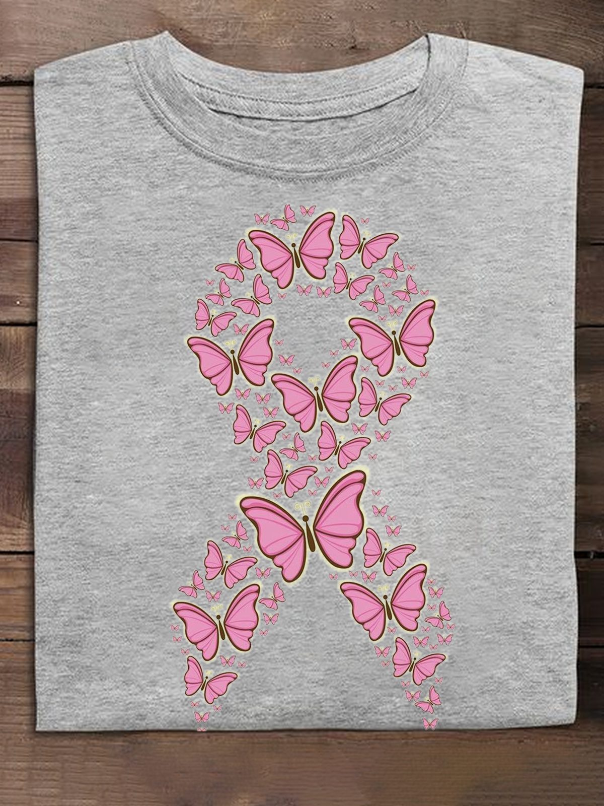 Casual Butterfly Crew Neck Long Sleeve T-shirt