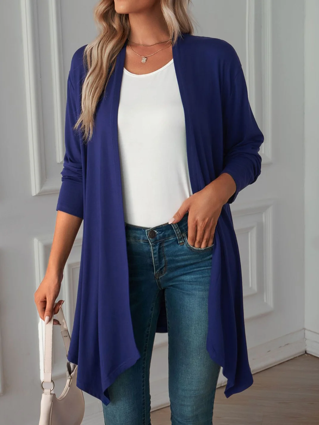 Women's Plain Regular Loose Kimono