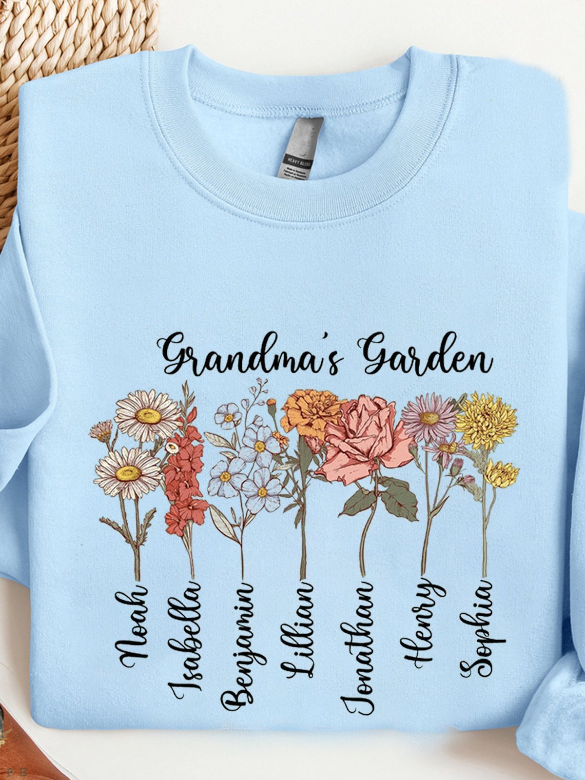 Casual Crew Neck Floral Sweatshirt