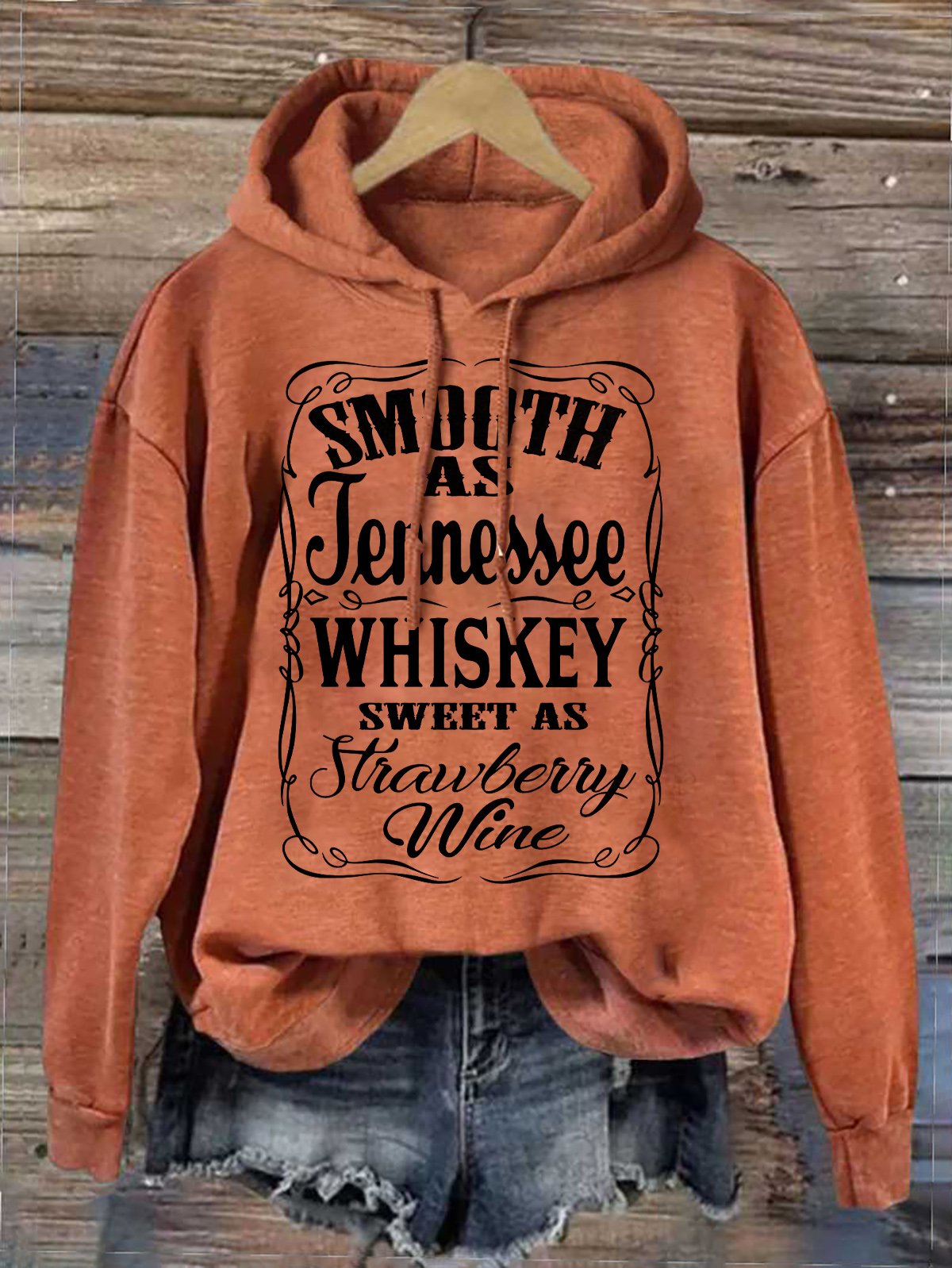 Western Style Hoodie Text Letters Hoodie