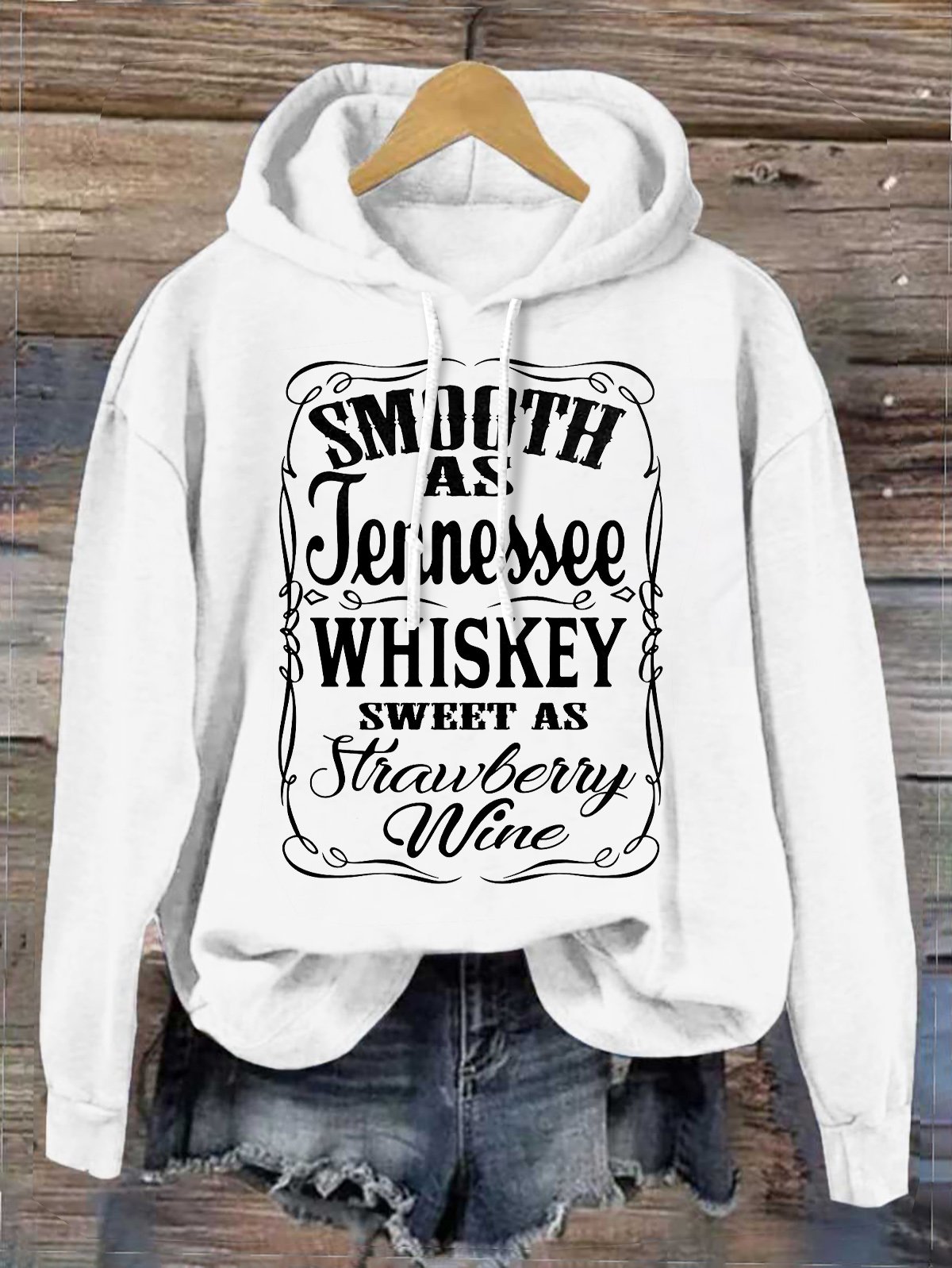 Western Style Hoodie Text Letters Hoodie