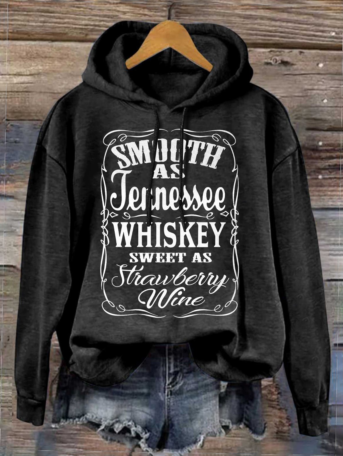 Western Style Hoodie Text Letters Hoodie