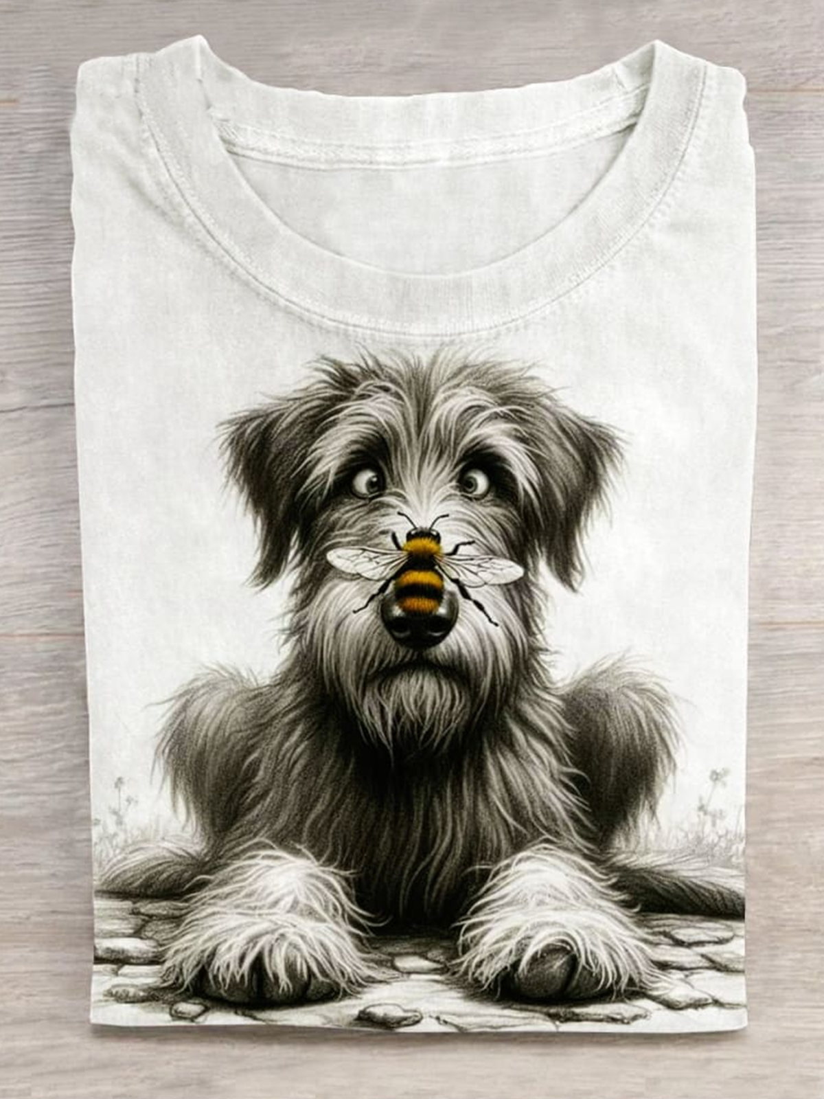 Casual Dog Crew Neck Long Sleeve T-shirt