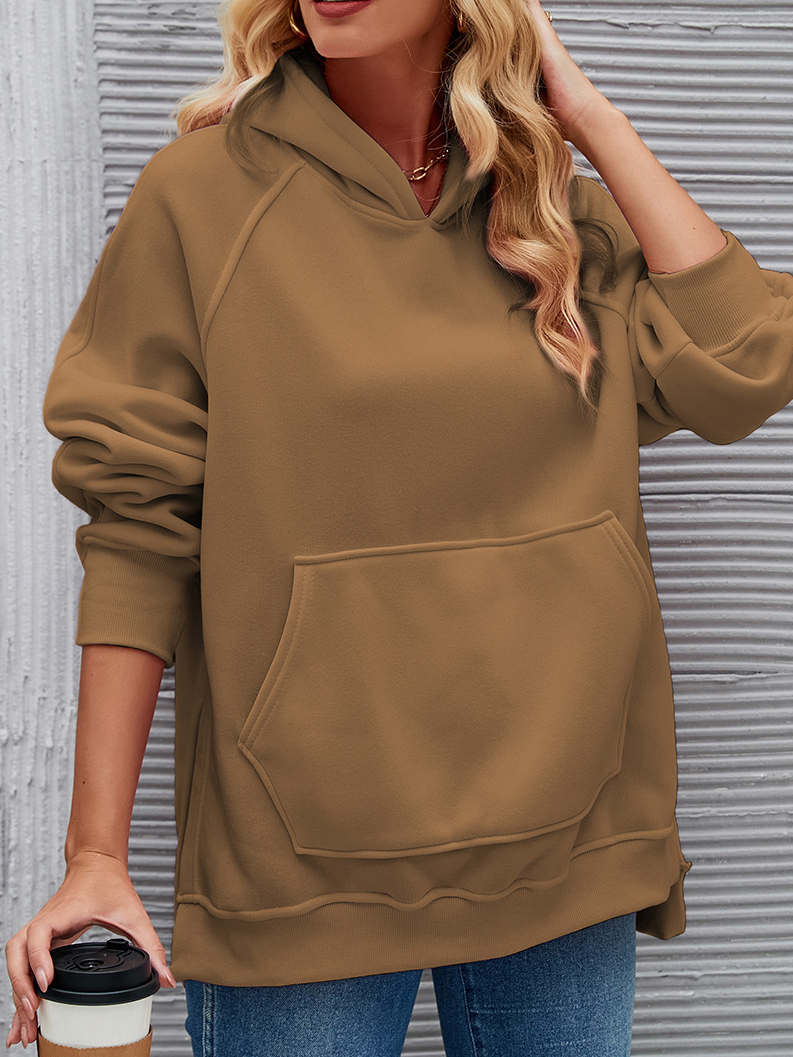 Casual Hoodie Plain Sweatshirt