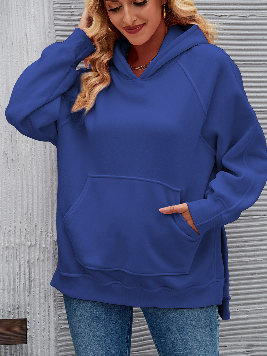 Casual Hoodie Plain Sweatshirt