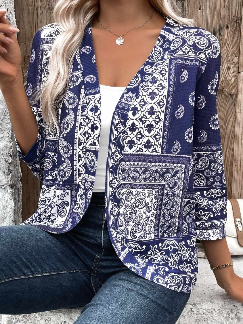 Women's Ethnic Buckle Regular Regular Fit Blazer