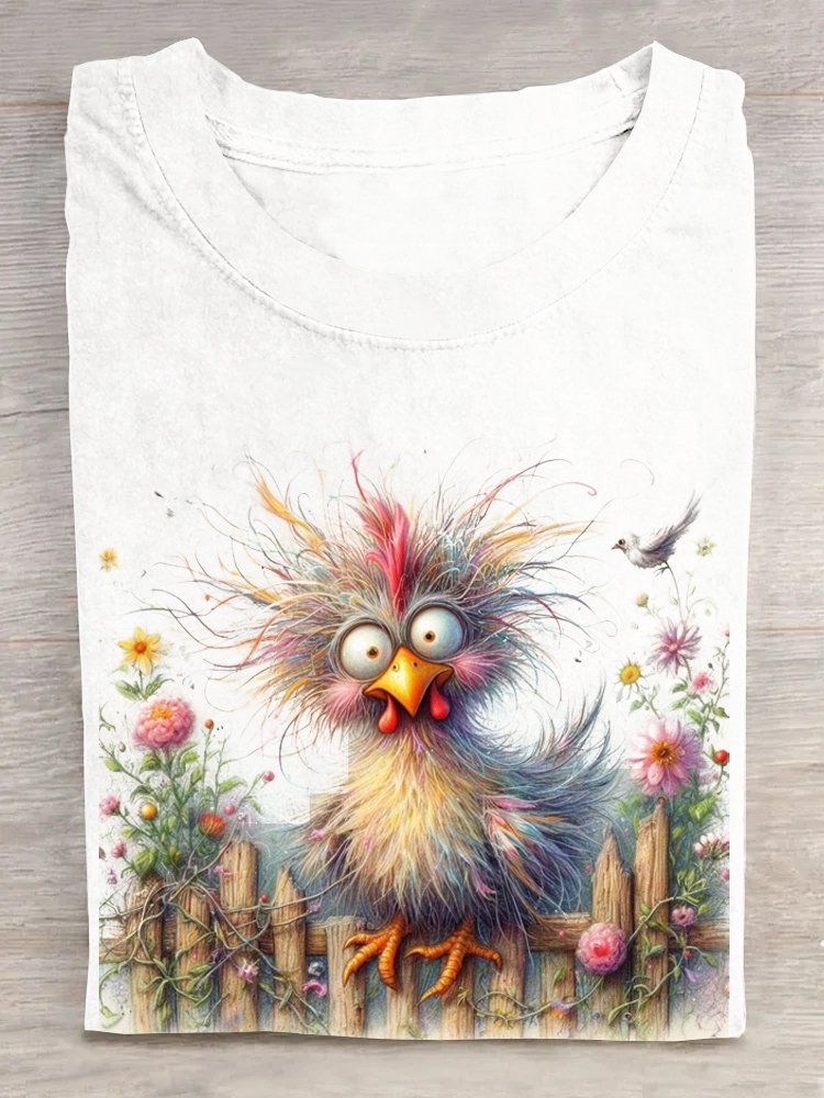 Casual Turkey Crew Neck Short Sleeve T-shirt