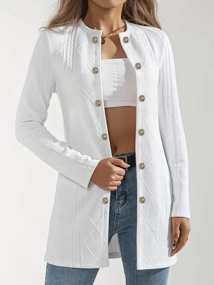 Women's Plain Zipper Regular Loose Jacket