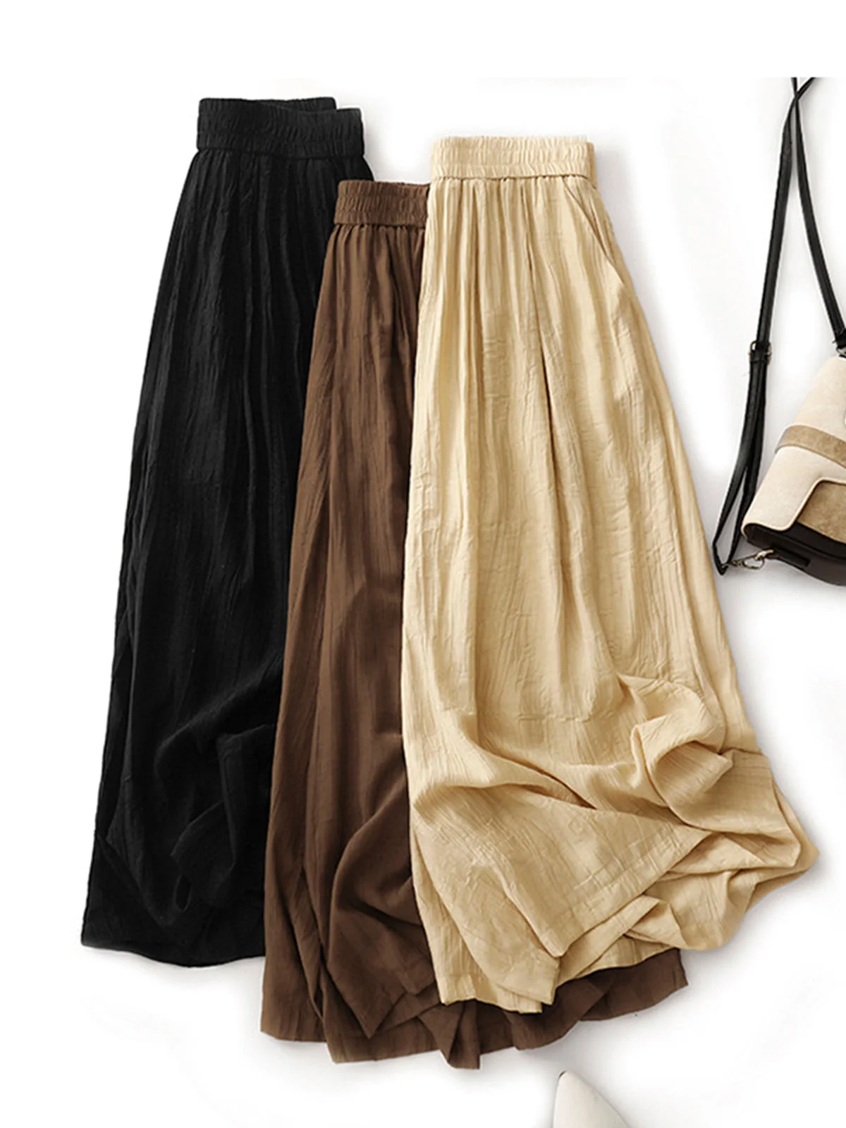 Casual Cotton Plain Ankle Loose Pants