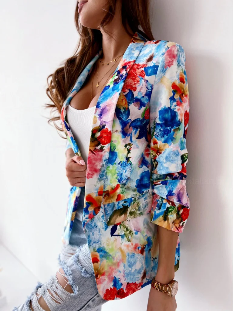 Women's Floral Regular Regular Fit Blazer